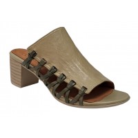 Sandale dama, piele naturala, toc 5cm, Verde, DOGATI - TRK21V